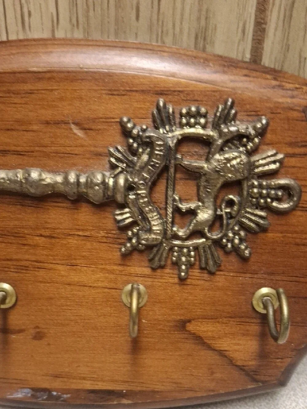 Vintage Brass Key Wall Hook Rack